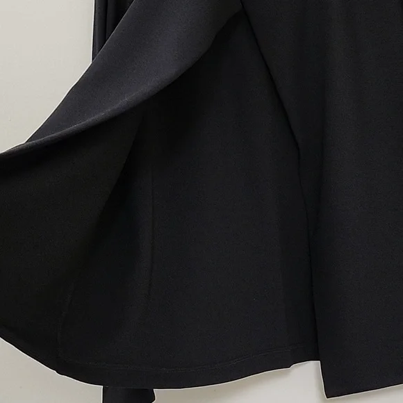Eileen Fisher preppy Black Drape Open Blazer Office Siren size Small - Picture 15 of 17